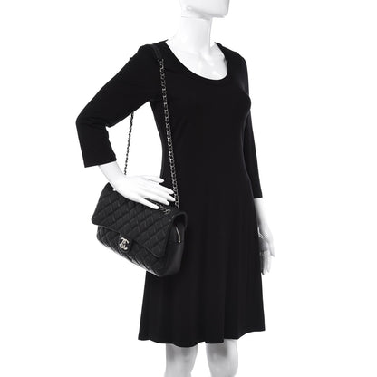 Chanel Caviar Quilted Jumbo Easy Flap Black 3 of 8