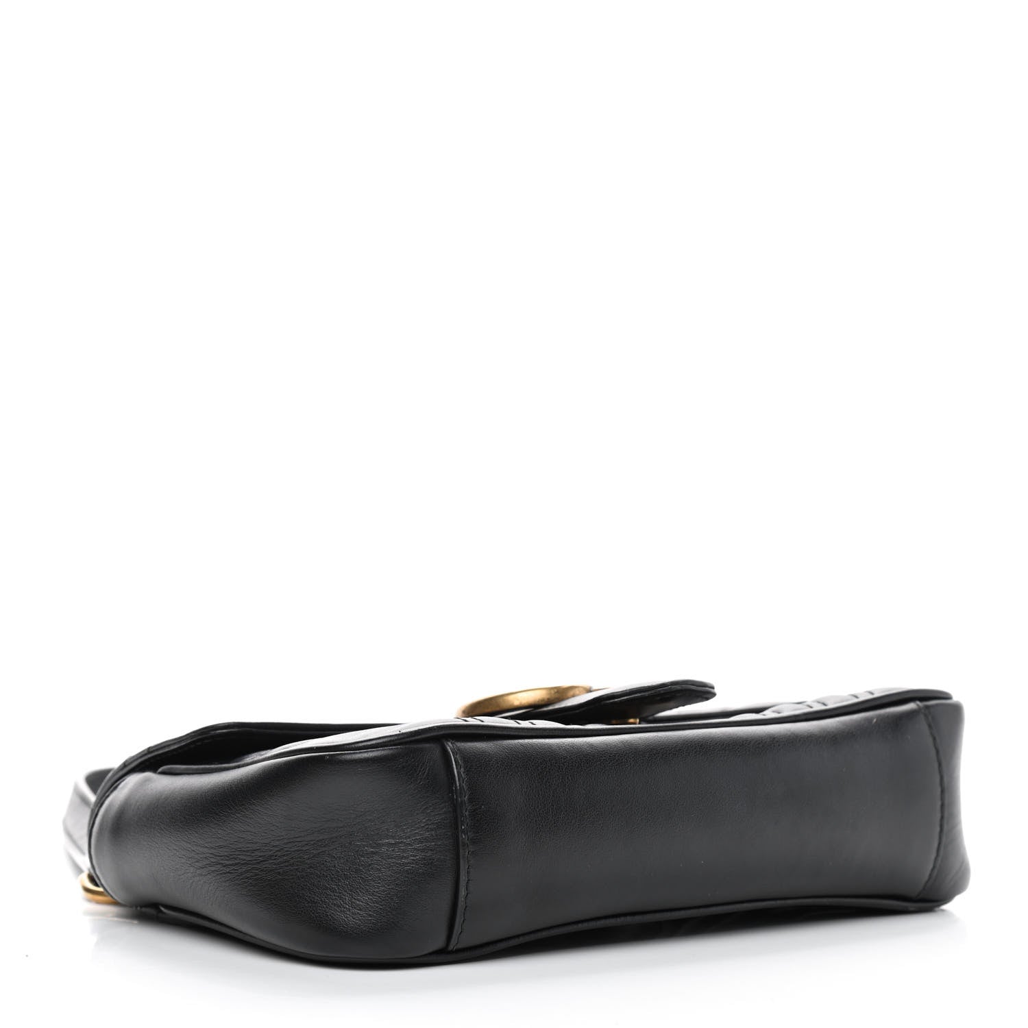 Gucci Calfskin Matelasse Mini GG Marmont Shoulder Bag Black 4 of 9