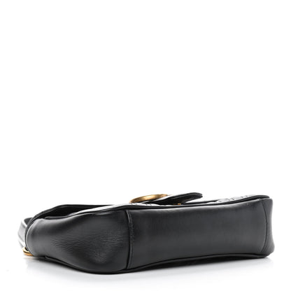 Gucci Calfskin Matelasse Mini GG Marmont Shoulder Bag Black 4 of 9