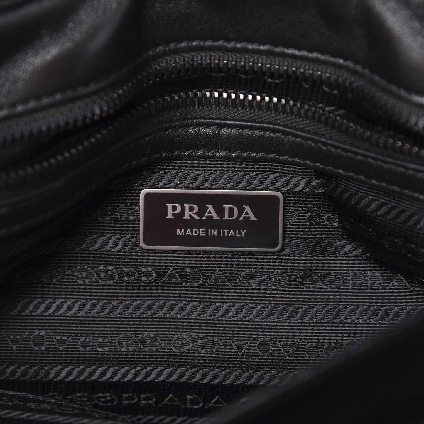 Nappa Triangle Stitched Large Spectrum Bag Black