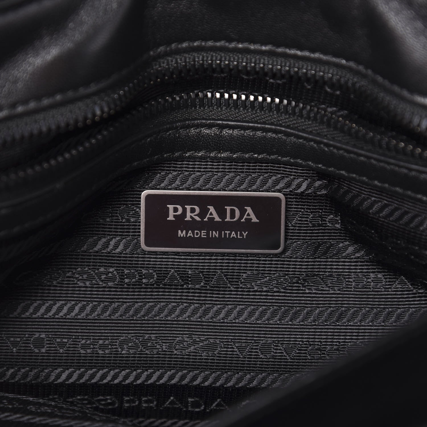 Prada Nappa Triangle Stitched Large Spectrum Bag Black 5 of 10