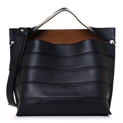 Loewe Calfskin Strip Shoulder Bag Black 1 of 11