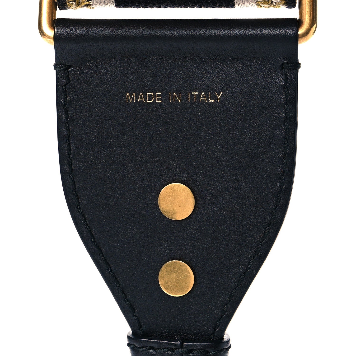 Christian Dior Canvas Embroidered Shoulder Strap Black Yellow 4 of 6