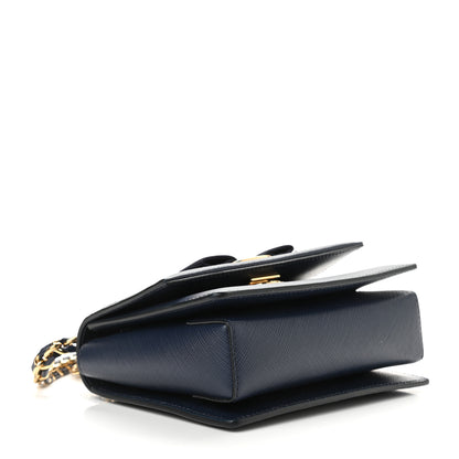 Salvatore Ferragamo Printed Calfskin Ginny Crossbody Bag Oxford Blue 4 of 12