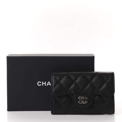 Chanel Caviar Quilted Flap Card Holder Wallet Black 9 of 9