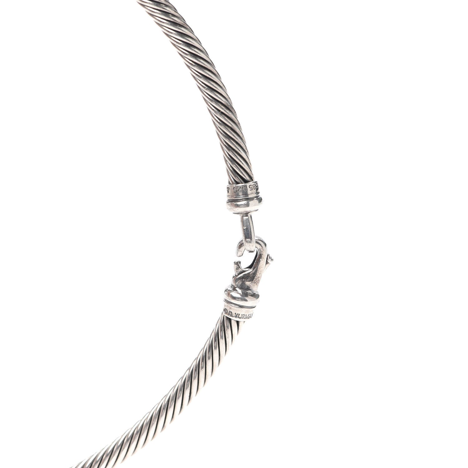 David Yurman Sterling Silver 14K Yellow Gold Cable Metro Collar Necklace 3 of 3