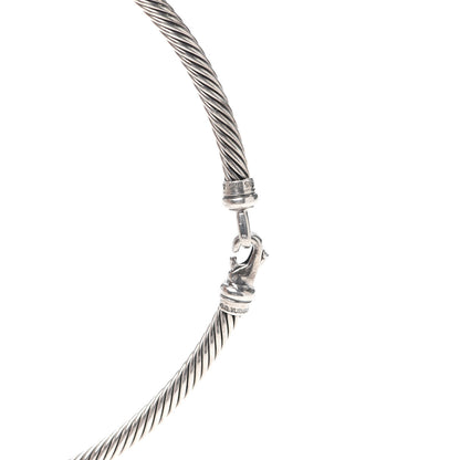 David Yurman Sterling Silver 14K Yellow Gold Cable Metro Collar Necklace 3 of 3