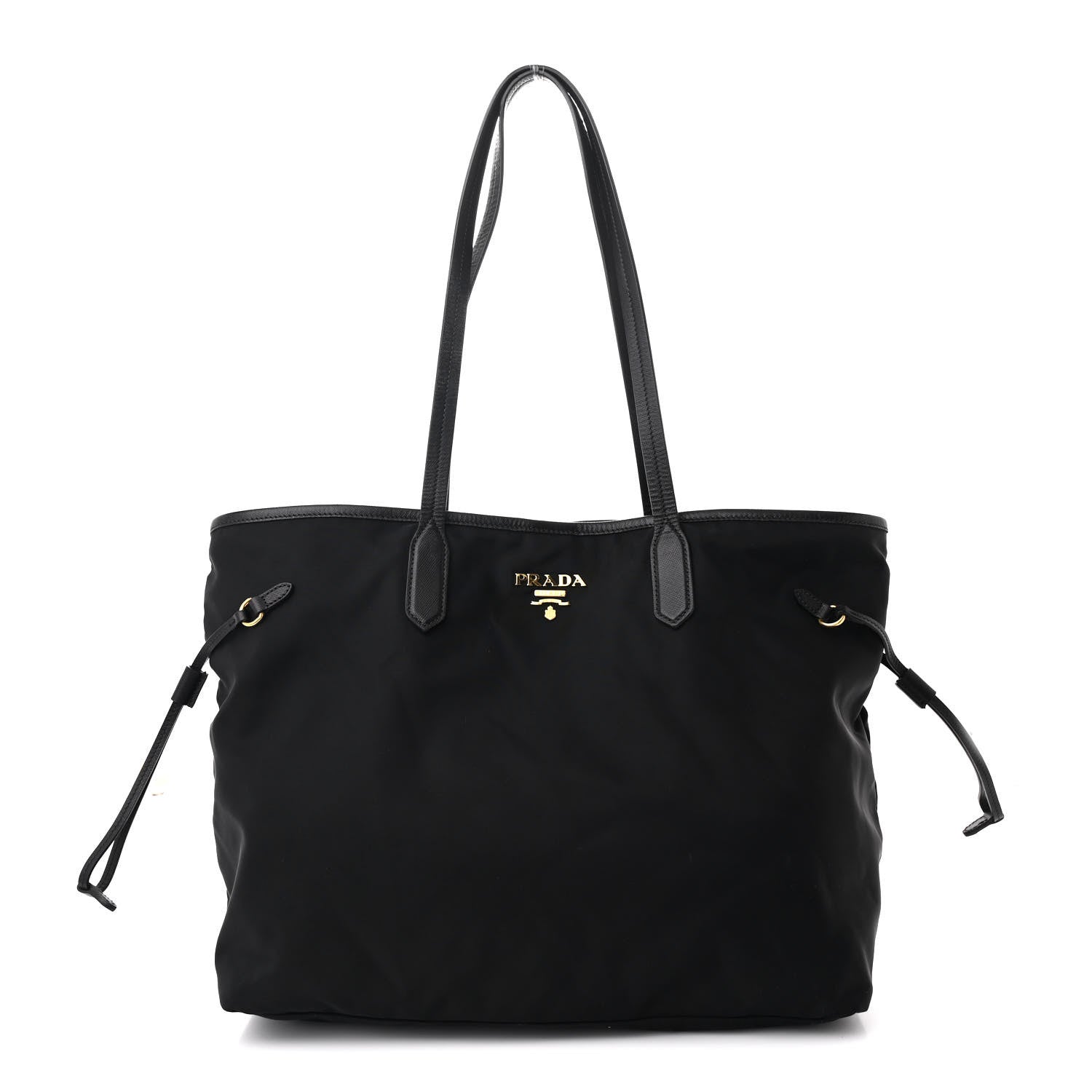 Prada Tessuto Nylon Saffiano Shopping Tote Black 1 of 11