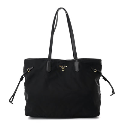 Prada Tessuto Nylon Saffiano Shopping Tote Black 1 of 11