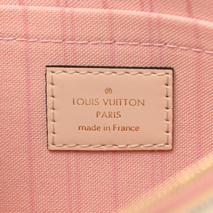 Louis Vuitton Damier Azur Neverfull MM GM Pochette Rose Ballerine 6 of 6