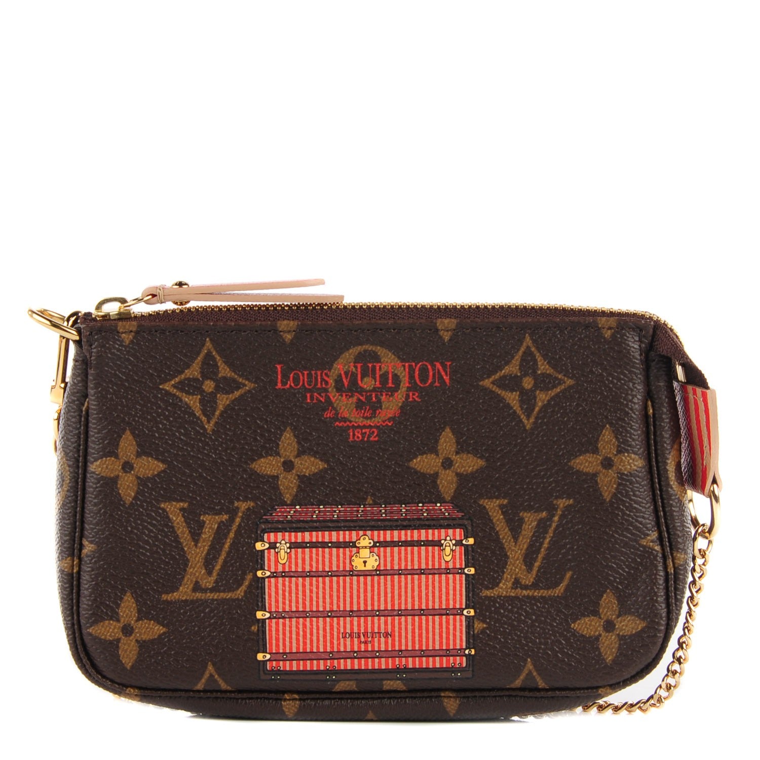 Louis Vuitton Monogram Trunks and Locks Mini Pochette Accessories 1 of 8