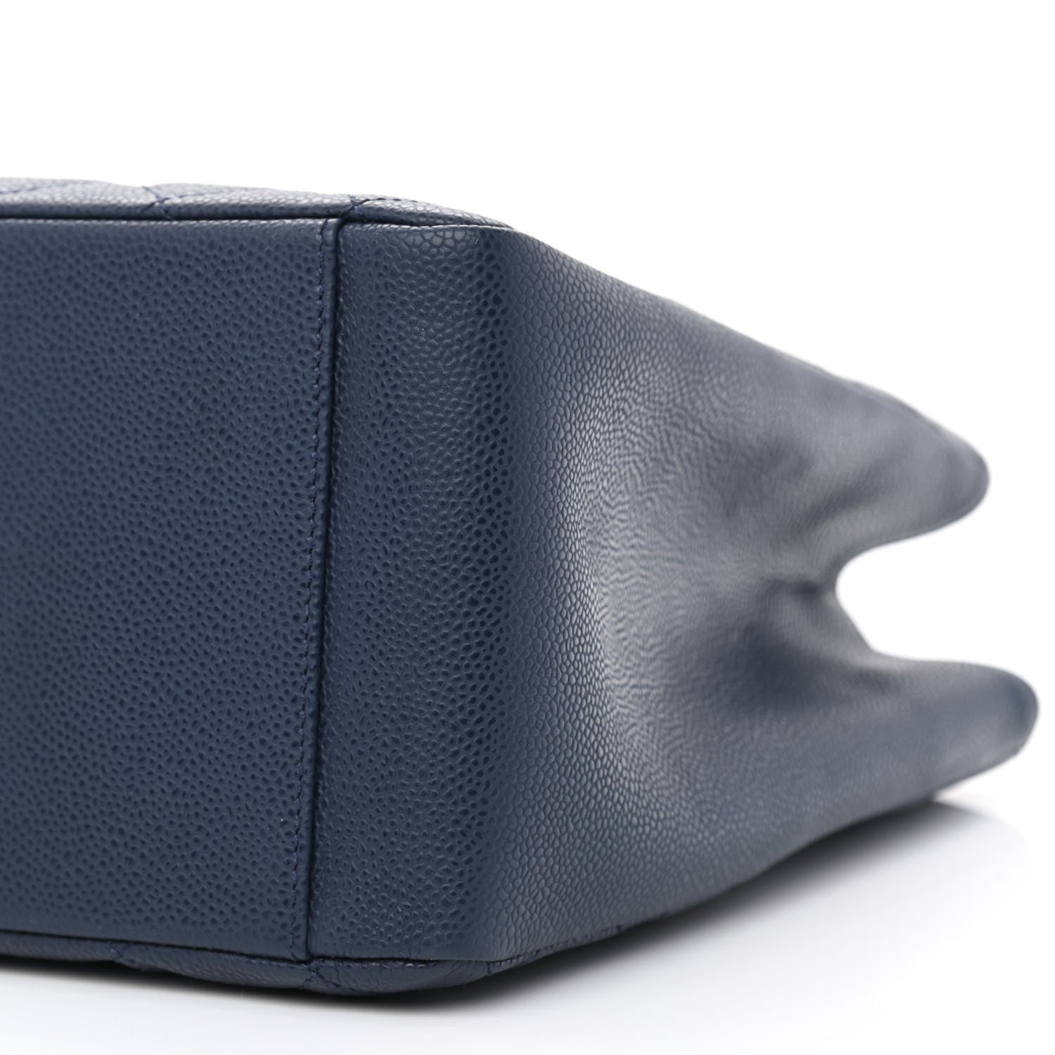 Chanel Caviar Quilted Grand Shopping Tote GST Navy Blue 10 of 11