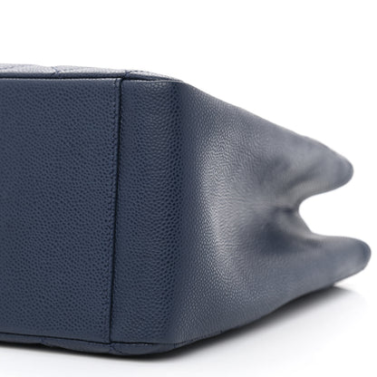 Chanel Caviar Quilted Grand Shopping Tote GST Navy Blue 10 of 11