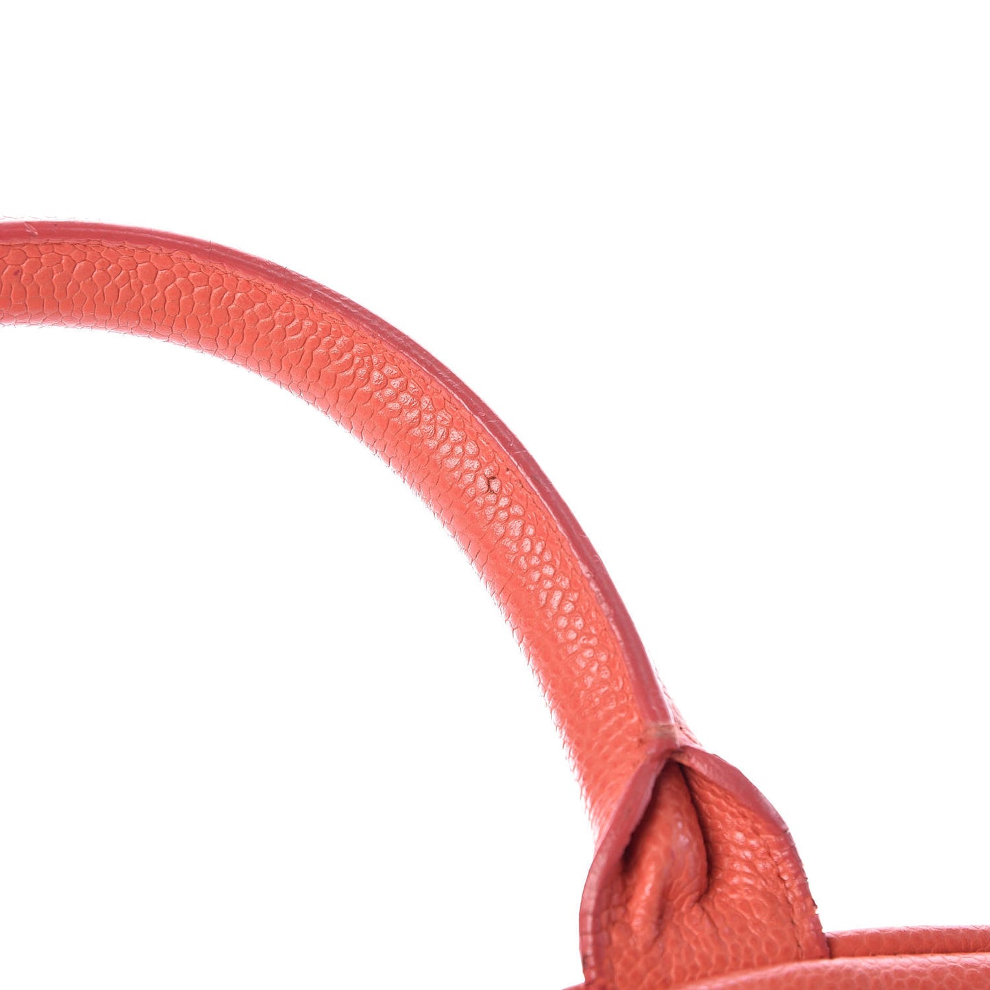 Caviar Quilted Small Bowler Coral