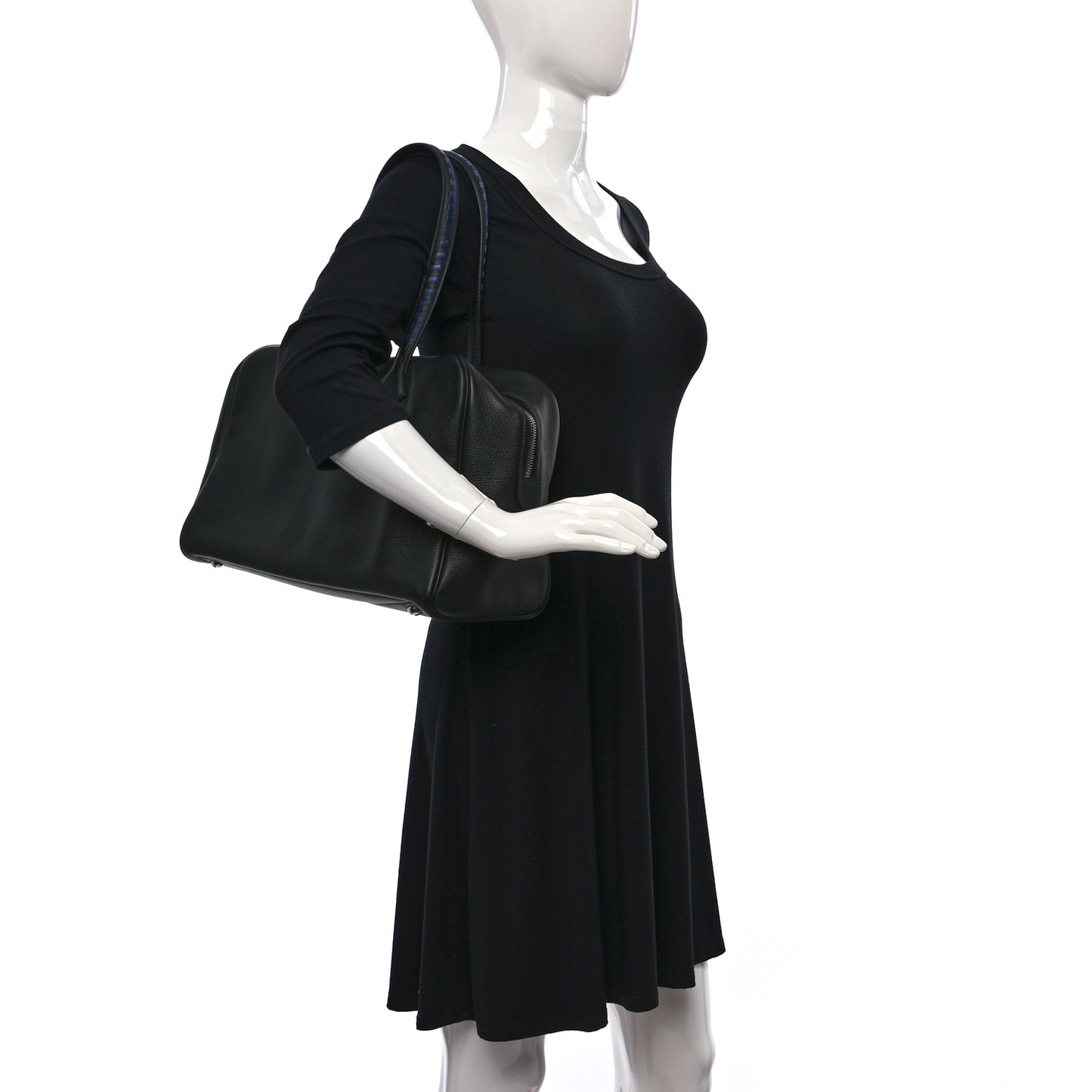 Taurillon Novillo Tressage Victoria II 35 Black Bleu Encre