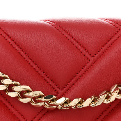 Bulgari Calfskin Matelasse Small Serpenti Cabochon Shoulder Bag Red 8 of 11