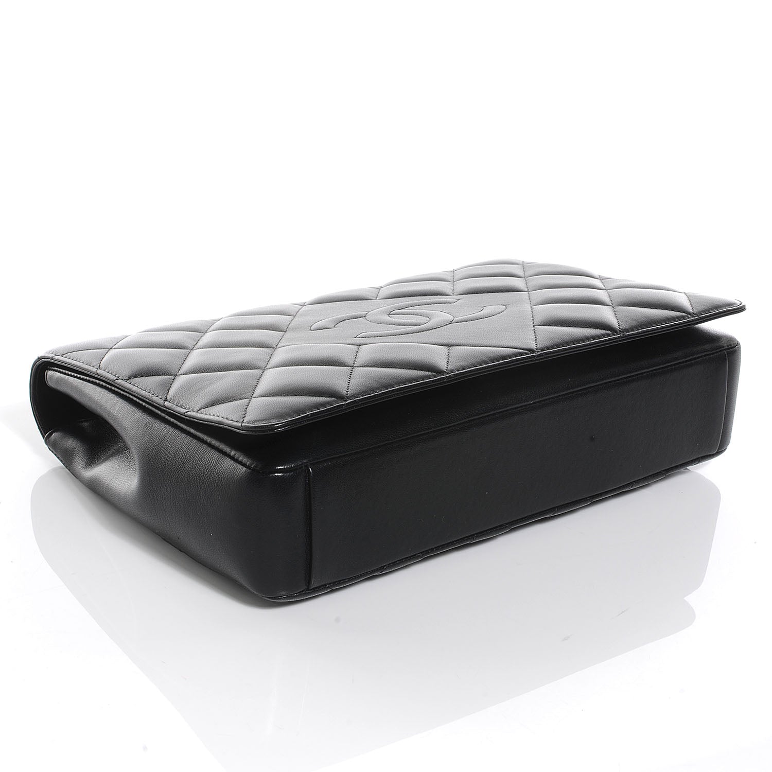 Chanel Lambskin Diamond CC Flap Black 4 of 7