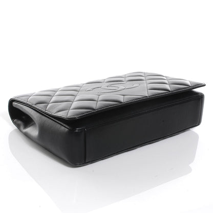 Chanel Lambskin Diamond CC Flap Black 4 of 7