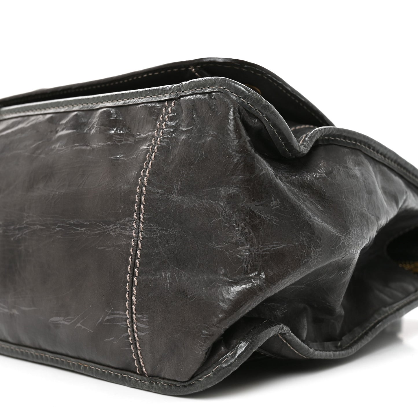 Calfskin Large Bay Tote Dark Grey