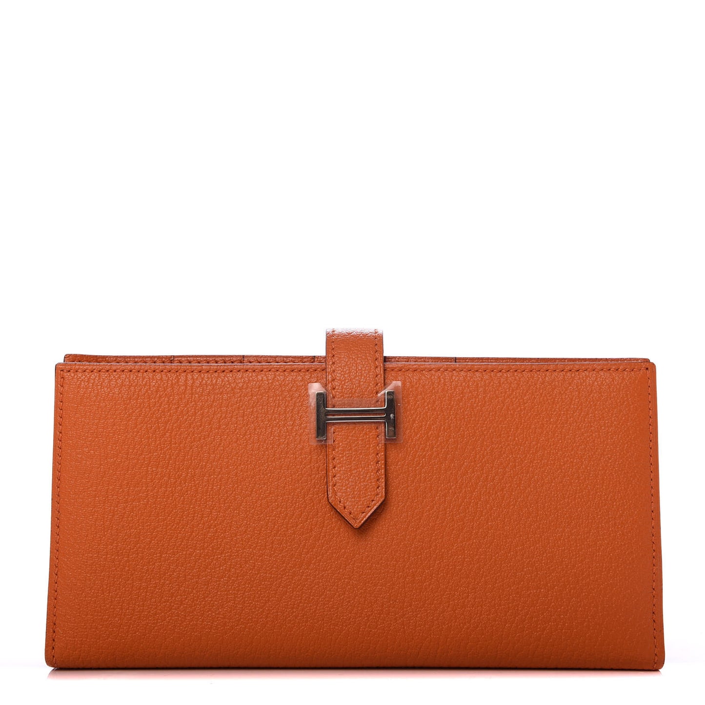 Chevre Mysore Bearn Gusset Wallet Orange
