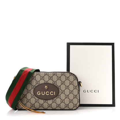 Gucci GG Supreme Monogram Web Neo Vintage Shoulder Bag Beige New Acero Crop 11 of 11