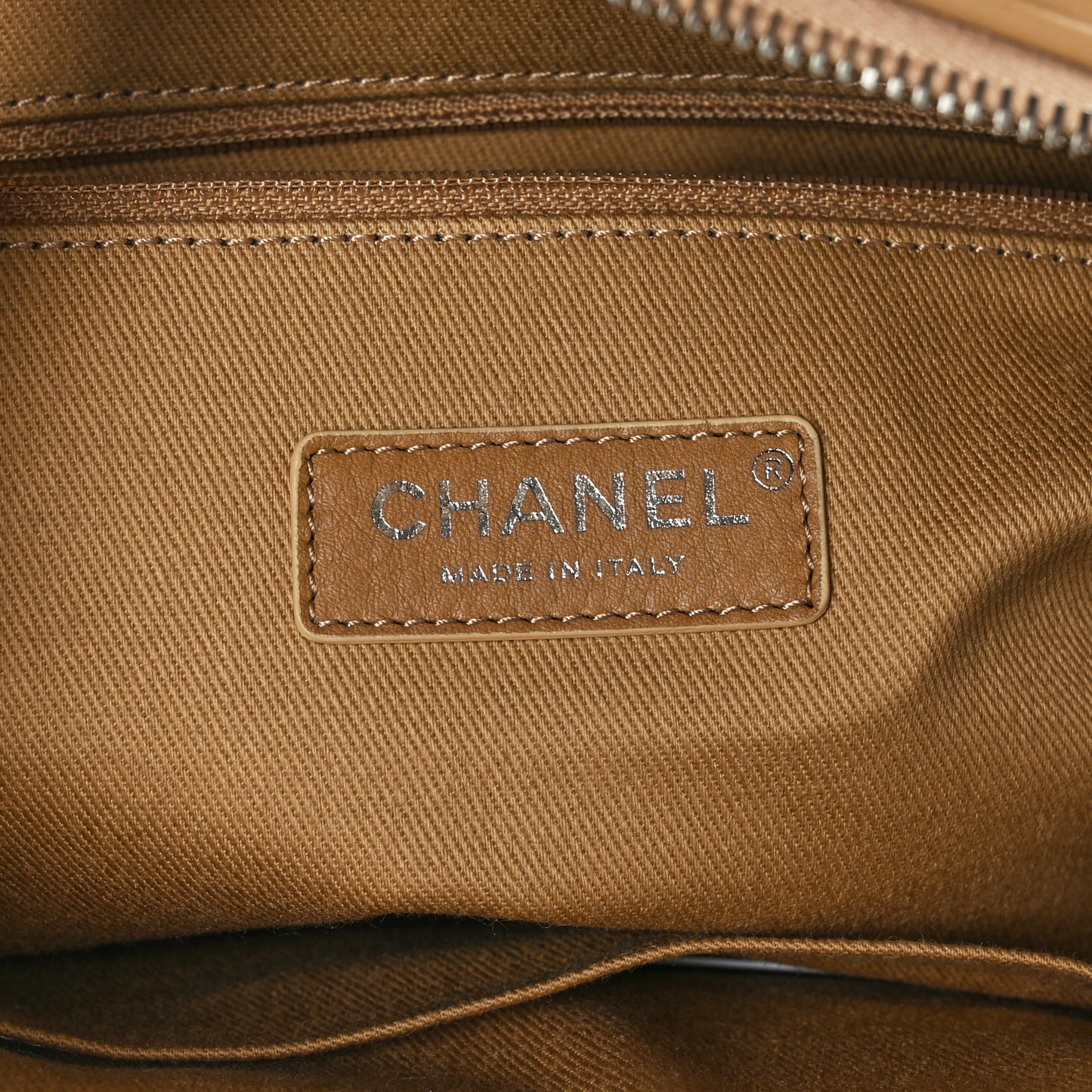 Aged Calfskin Quilted Small Express Bowling Bag Beige