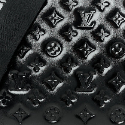 Louis Vuitton Glazed Lambskin Embossed Monogram Coussin PM Black 8 of 10