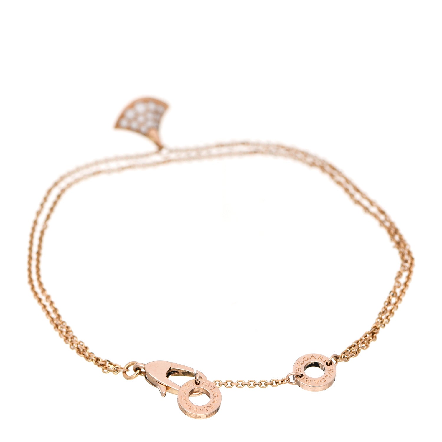 Bulgari 18K Rose Gold Diamond Divas' Dream Bracelet 2 of 6