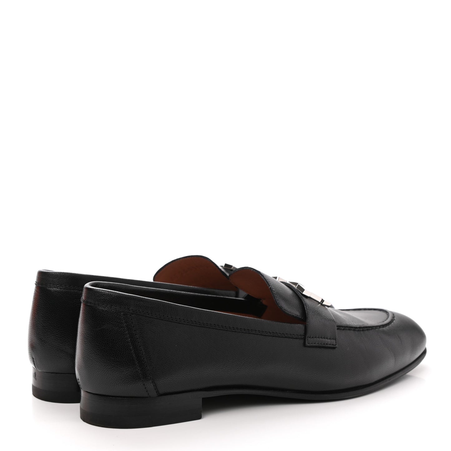 Goatskin Womens Paris Loafers 38.5 Black