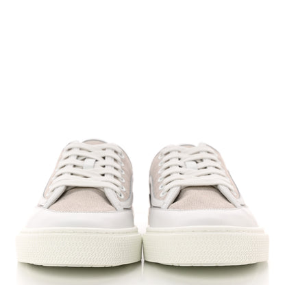 Hermes Canvas Calfskin Get Sneakers 35 Prunoir Blanc 2 of 8