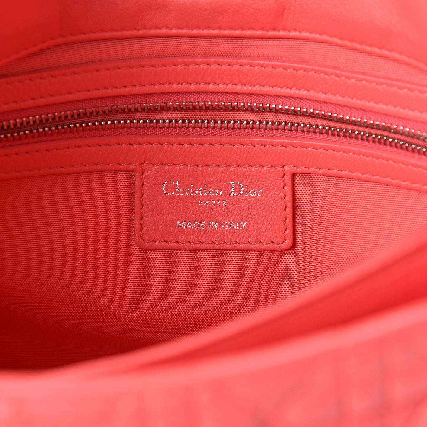 Lambskin Cannage Medium New Lock Flap Corail