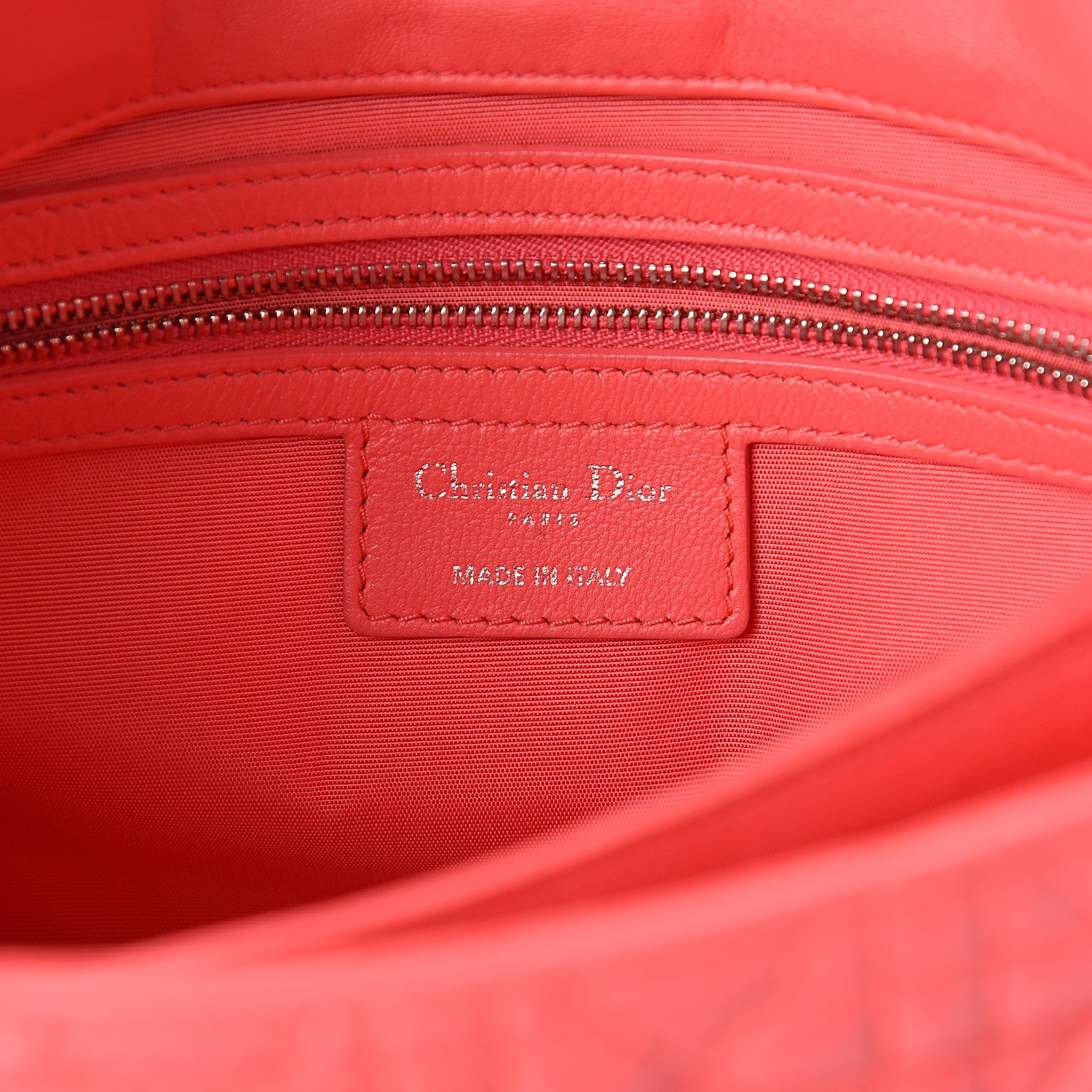 Christian Dior Lambskin Cannage Medium New Lock Flap Corail 6 of 12