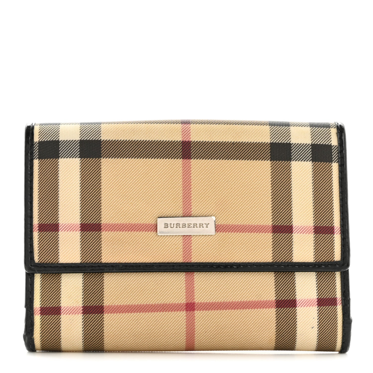 Burberry House Check Compact Wallet Black 1 of 11