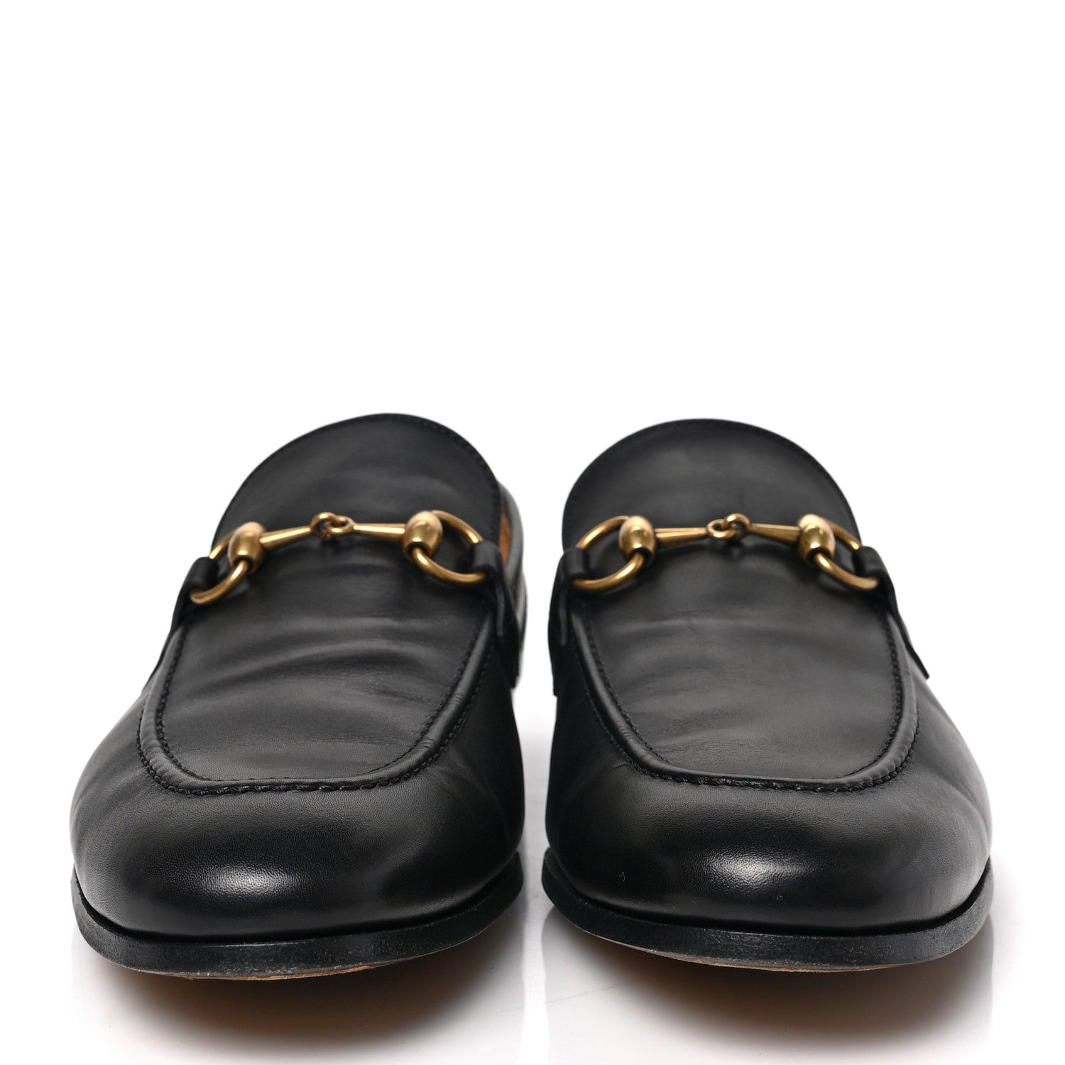 Gucci Calfskin Horsebit Mens Jordaan Loafers 7 Black 2 of 8