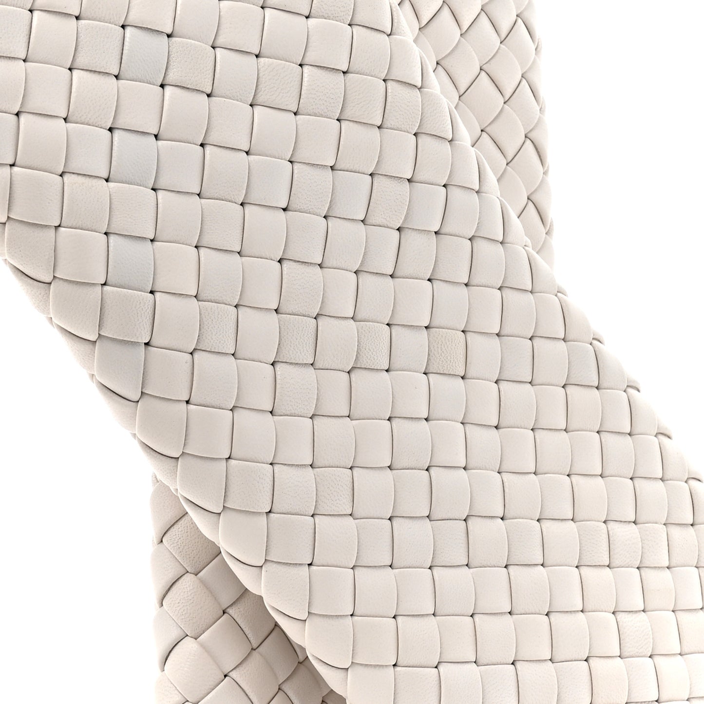 Nappa Intrecciato Crisscross Clutch Sherbert Chalk