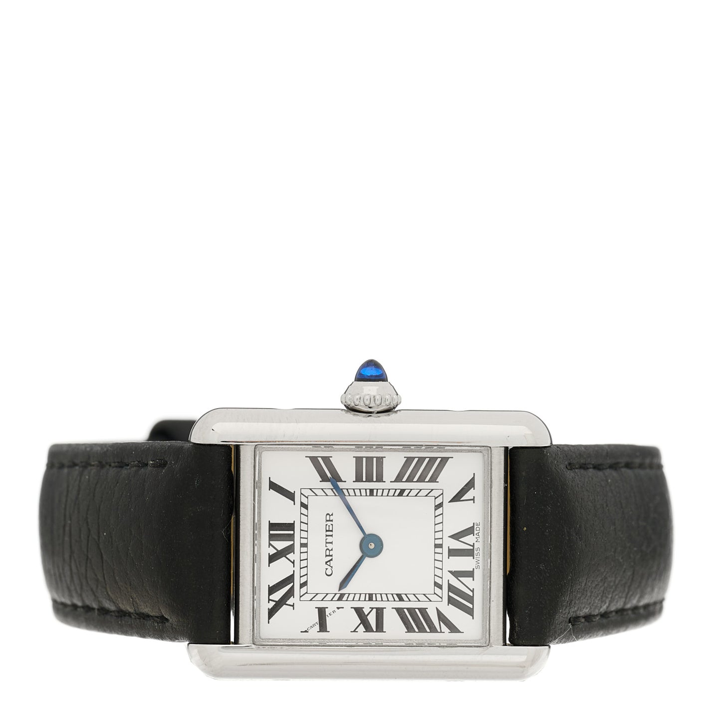 Stainless Steel Calfskin 22mm Must de Cartier Tank Quartz Watch