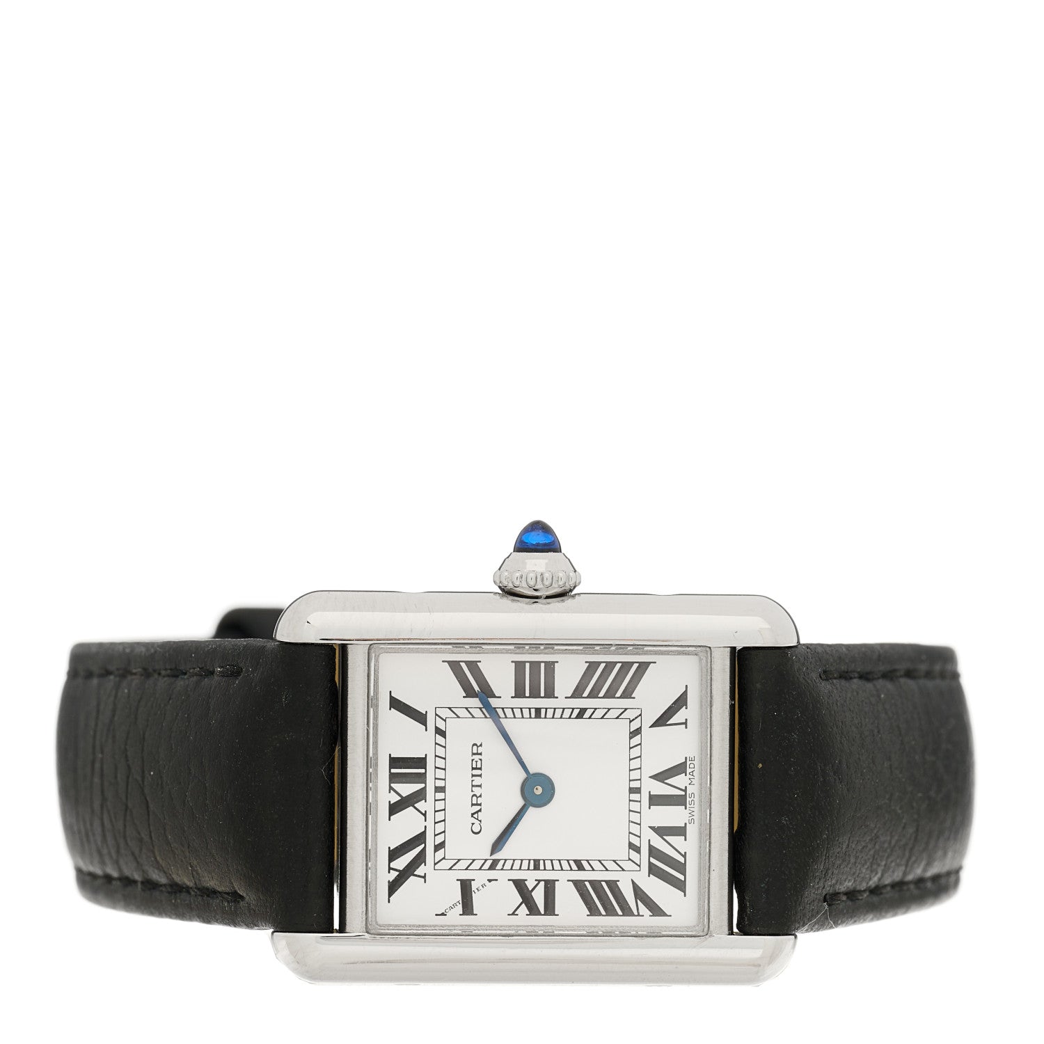 Cartier Stainless Steel Calfskin 22mm Must de Cartier Tank Quartz Watch 2 of 4