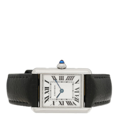 Cartier Stainless Steel Calfskin 22mm Must de Cartier Tank Quartz Watch 2 of 4