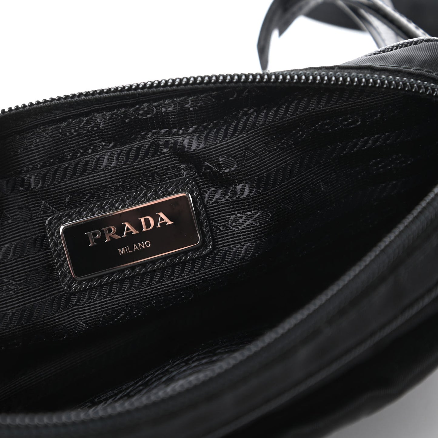Tessuto Nylon Saffiano Belt Bag Black
