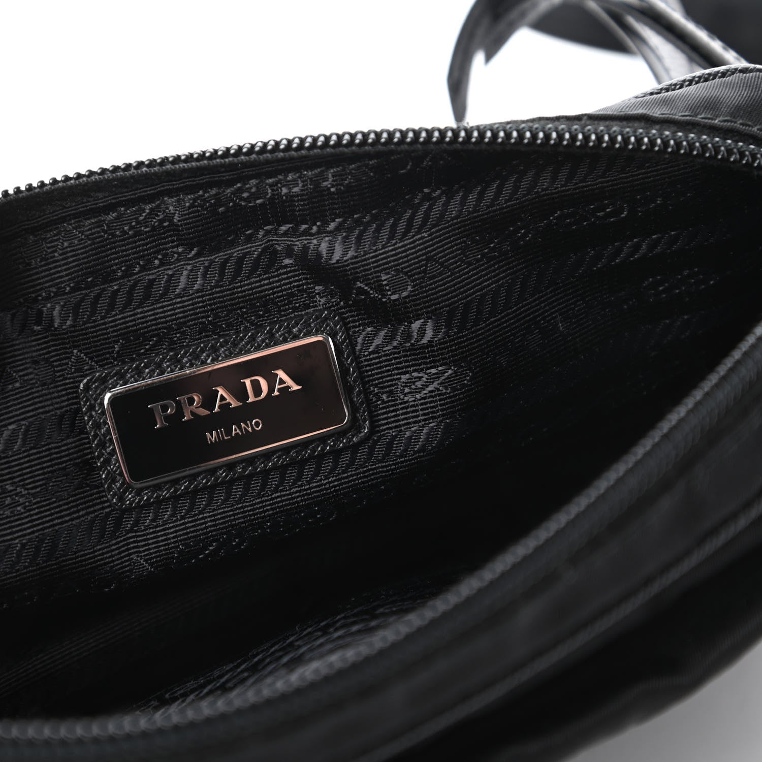 Prada Tessuto Nylon Saffiano Belt Bag Black 8 of 10