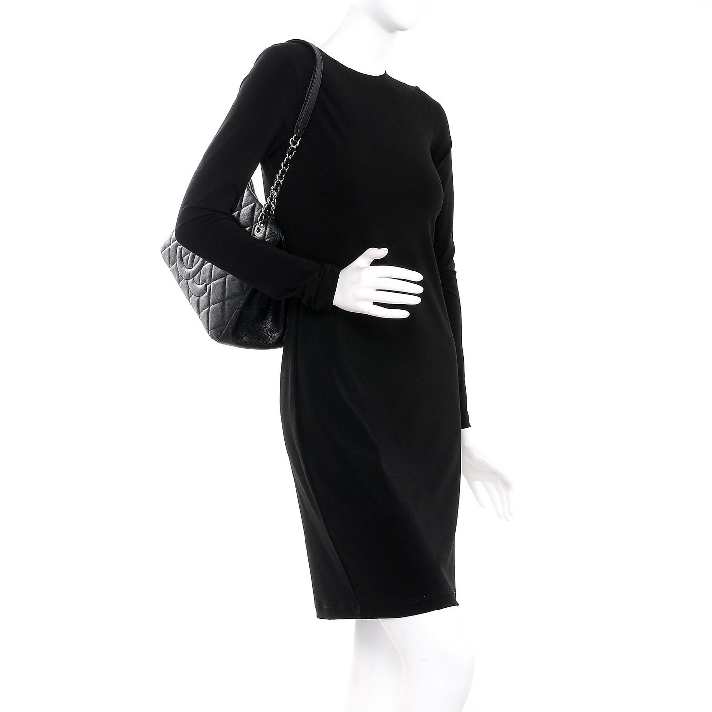 Caviar Quilted Timeless CC Tote Black