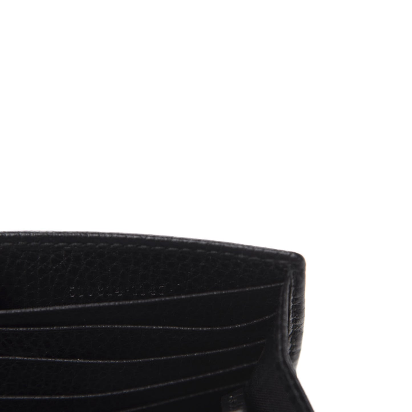 Dollar Calfskin Interlocking G Chain Wallet Black