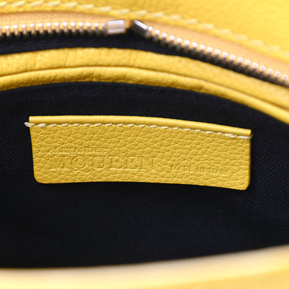 Alexander McQueen Pebbled Calfskin Mini Padlock Tote Yellow 6 of 13
