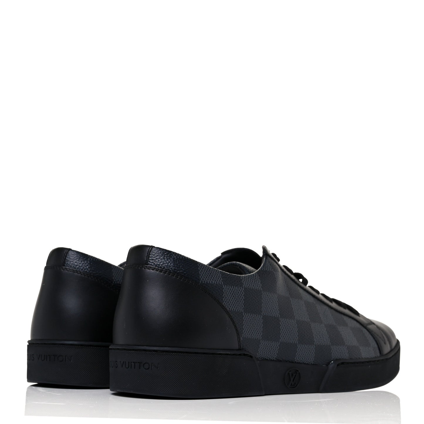 Calfskin Damier Graphite Match Up Sneakers 7.5