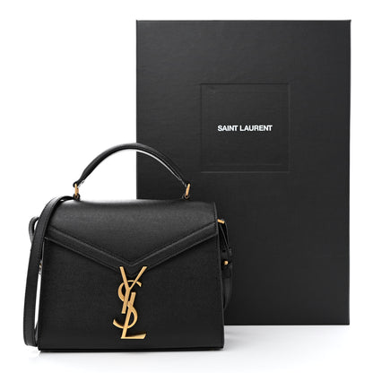 Saint Laurent Grain de Poudre Mini Classic Monogram Cassandra Top Handle Black 11 of 11