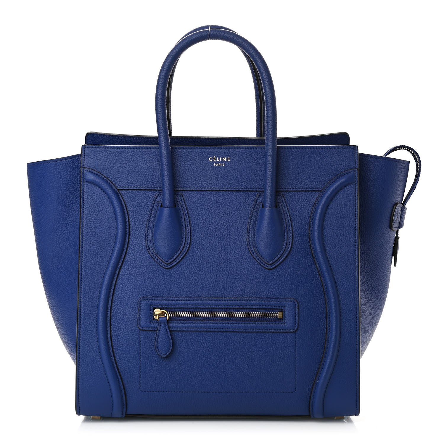 Celine Drummed Calfskin Mini Luggage Indigo 1 of 8