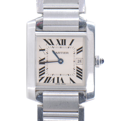 Cartier Stainless Steel 25mm Tank Francaise Quartz Watch 1 of 6