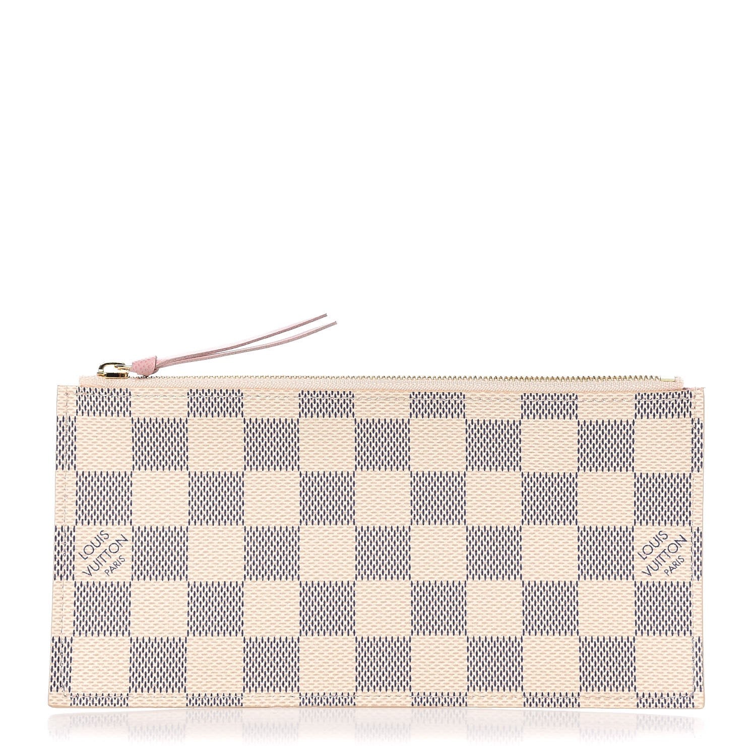 Louis Vuitton Damier Azur Felicie Chain Wallet Zippered Insert Rose Ballerine 1 of 6