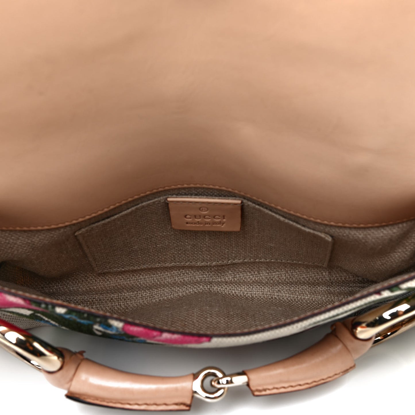Canvas Flora Floral Horsebit Clutch