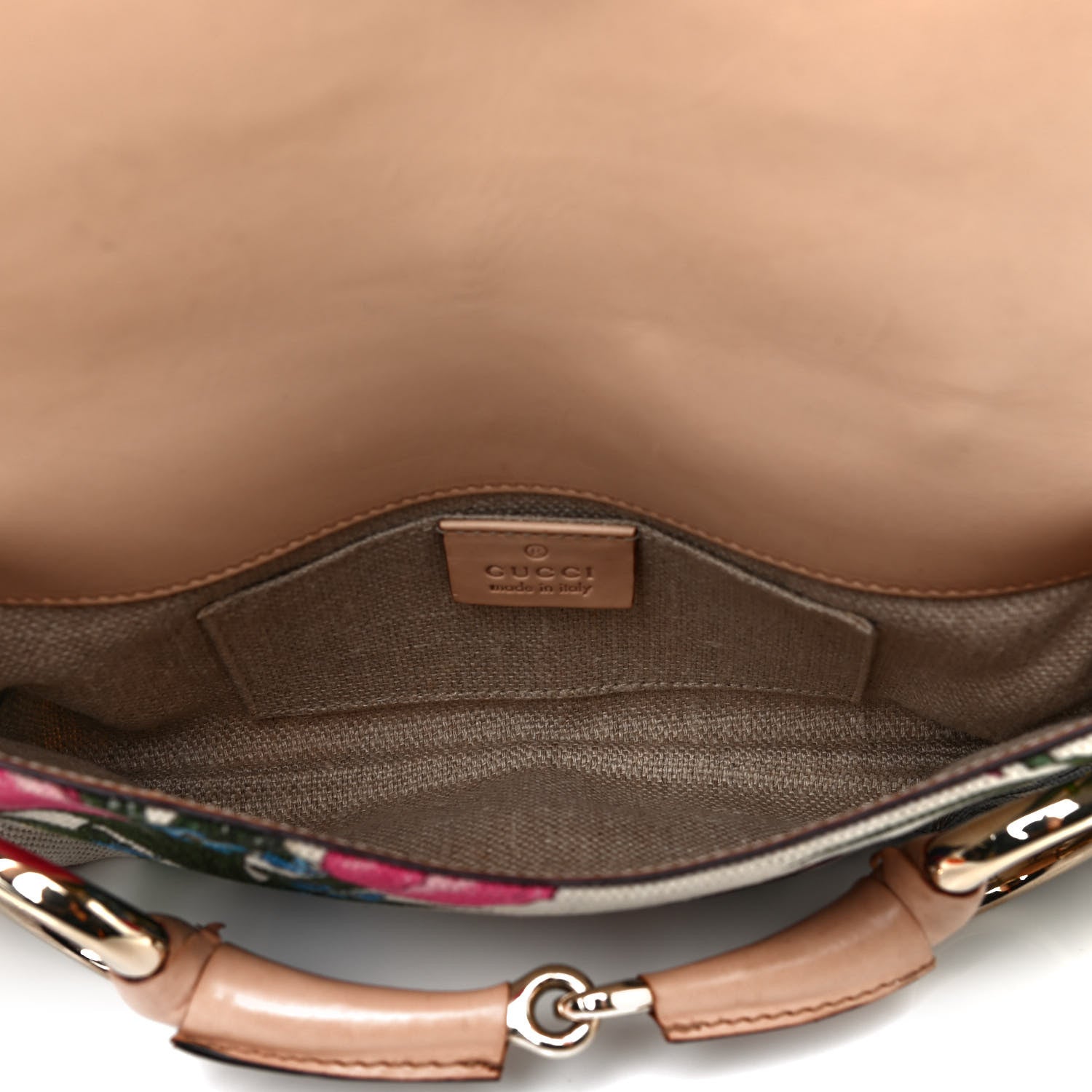 Gucci Canvas Flora Floral Horsebit Clutch 4 of 8